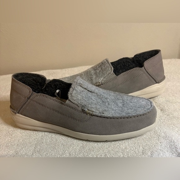 Clarks Men's Gorwin Step Sneaker Loafers Sz 9M Gray Suede Casual City - Picture 2 of 10